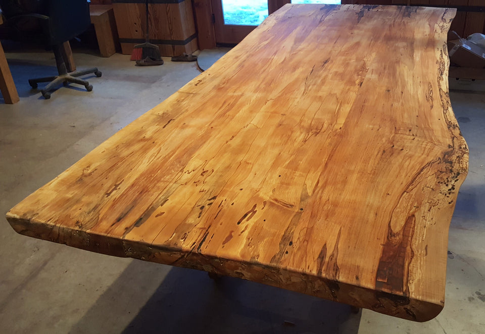 Incomplete Live Edge Spalted Maple Table - 2