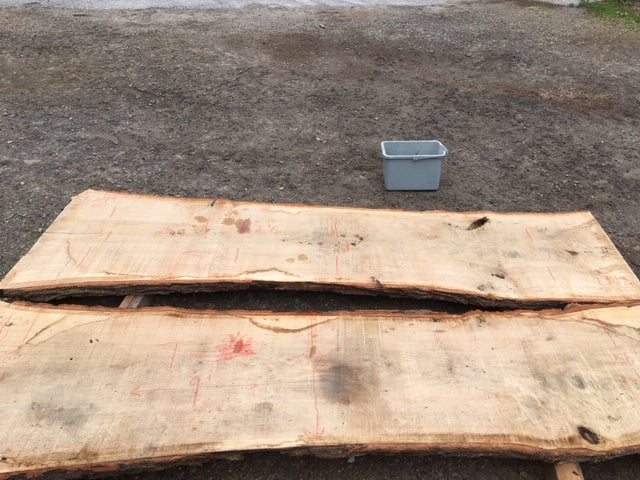 Red Oak Slabs: 2 Slab Table Set. 106 b/f. SKU 1342-19